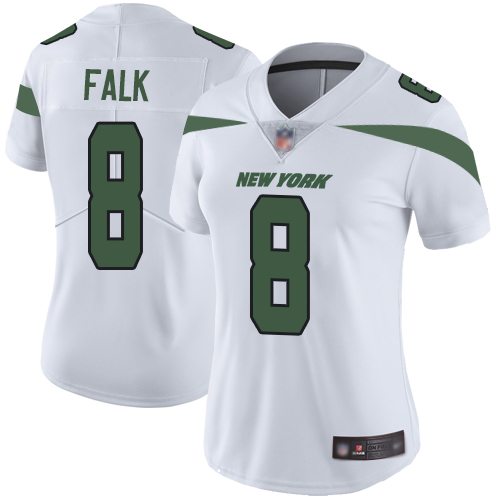 New York Jets Limited White Women Luke Falk Road Jersey NFL Football #8 Vapor Untouchable